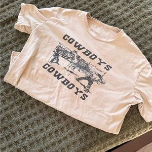 Cowboys Graphic Kids T-Shirt - Cream